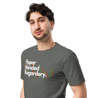 Unisex premium Paper Handed Regardery t-shirt